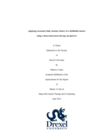 Applying traumatic body memory theory to a childhood context using a dance/movement therapy perspective