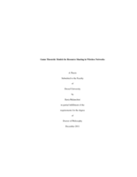 Game theoretic models for resource sharing in wireless networks