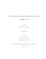 Bipedal walking trajectory energy minimization through a learned hip height trajectory