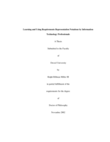 Learning and using requirements representation notations by information technology professionals