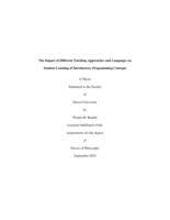 The impact of different teaching approaches and languages on student learning of introductory programming concepts