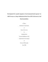 Development of a 'genetic signature of environmental lead exposure' in wild Peromyscus using combinatorial data from cDNA microarrays and blood metabolites