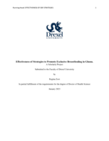 Effectiveness of strategies to promote exclusive breastfeeding in Ghana
