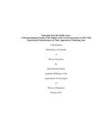Emerging from the Daddy Issue: A Phenomenological Study of the Impact of the Lived Experiences of Men Who Experienced Fatherlessness on Their Approach to Fathering Sons