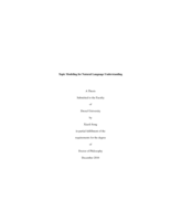 Topic modeling for natural language understanding