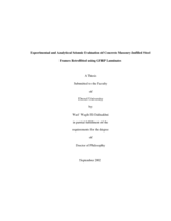 Experimental and analytical seismic evaluation of concrete masonry-infilled steel frames retrofitted using GFRP laminates