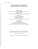 A Bayesian Monte Carlo approach to model calibration for queuing systems