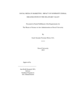 Social media in marketing: impact on nonprofit choral organizations in the Delaware Valley