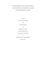 Implementation of a user-centered approach in the creation of a supplemental application to augment anatomy education