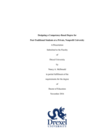 Designing a competency-based degree for post-traditional students at a private, nonprofit university