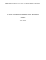 The effect of a virtual education intervention on nurse preceptors' QSEN competence