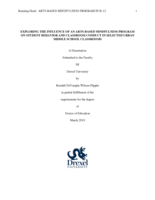 Exploring the influence of an arts-based mindfulness program on student behavior and classroom conduct in selected urban middle school classrooms