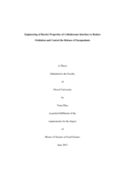 Engineering of barrier properties of colloidosome interface to reduce oxidation and control the release of encapsulants