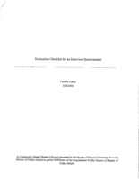 Evaluation checklist for an interview questionnaire