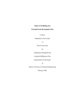 Study of oscillating jets extruded from rectangular slots