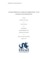 Assessing the valuing process in in acceptance and commitment therapy: a review and analysis of current measurement tools