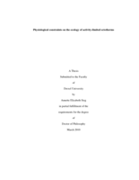 Physiological constraints on the ecology of activity-limited ectotherms