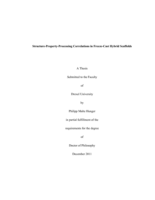 Structure-property-processing correlations in freeze-cast hybrid scaffolds