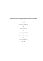 Molecular dynamics simulations of small molecule diffusion in hydrogels
