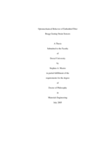 Optomechanical behavior of embedded fiber Bragg grating strain sensors