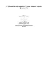 A systematic in-vitro and in-vivo toxicity studies of aqueous quantum dots