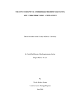 The concomitant use of preferred receptive listening and processing at the end of life