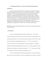 On "bettering humanity" in science and engineering education