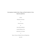 Electrospinning crosslinked gelatin, collagen, and elastin nanofibers for tissue engineering applications