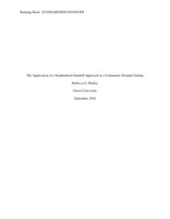 The application of a standardized handoff approach in a community hospital setting