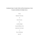 Examining the impact of cognitive deficits and physical impairments on visual perception in individuals with multiple sclerosis