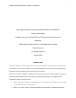 Improving compliance among outpatient prostate cancer patients