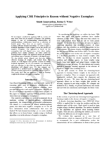 Applying CBR principles to reason without negative exemplars