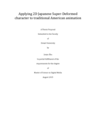 Applying 2D Japanese Super-Deformed character to traditional American animation