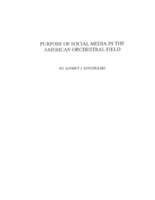 Purpose of social media in the American orchestral field