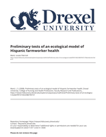 Preliminary tests of an ecological model of Hispanic farmworker health