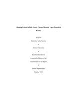 Cleaning process in high density plasma chemical vapor deposition