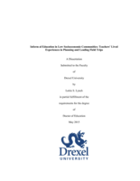 Informal education in low socioeconomic communities: teachers' lived experiences in planning and leading field trips