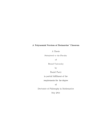 A polynomial version of Meinardus' theorem