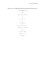 Predictors of depressive symptoms in persons with deafness and hearing loss