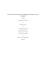Ni de aqui, ni de alla: examining acts of belonging in the Lancaster City Latinx community