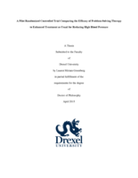 A pilot randomized controlled trial comparing the efficacy of problem-solving therapy to enhanced treatment as usual for reducing high blood pressure