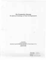 The postmodern museum: the effects of technology on visual arts organizations