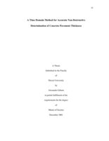 A time domain method for accurate non-destructive determination of concrete pavement thickness