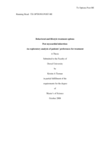 Behavioral and lifestyle treatment options post myocardial infarction: an exploratory analysis of patients' preferences for treatment