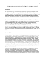 Using emerging information technologies in aerospace research