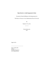 Major barriers to adult engagement in music