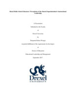 Rural public school educators' perceptions of the shared superintendent's instructional leadership