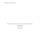 Kidney transplant length of stay: a data driven quality improvement project