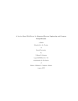 A service-based web portal for integrated reverse engineering and program comprehension