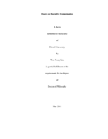 Essays on executive compensation